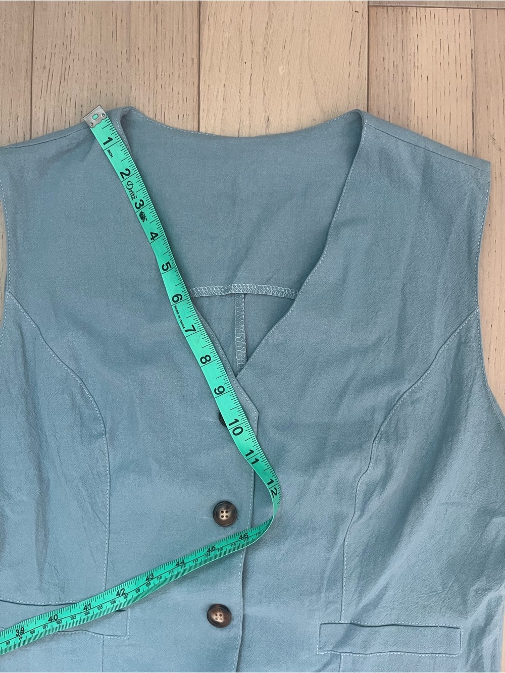 Light Blue Wide-Leg Pants with Matching Vest - Picture 8 of 10